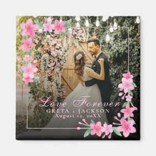 Elegantes romantisches Foto zum Valentinstag Magnet