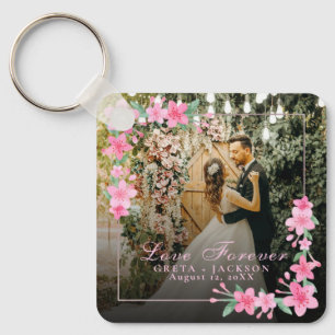 Elegantes romantisches Foto zum Valentinstag Schlüsselanhänger