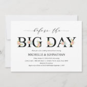 Elegantes romantisches Hochzeitsdinner Probe Einladung (Vorderseite)