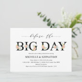 Elegantes romantisches Hochzeitsdinner Probe Einladung (Stehend Vorderseite)