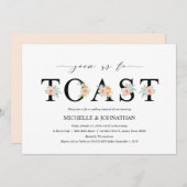 Elegantes romantisches Hochzeitsdinner Probe Einladung (Vorne/Hinten)