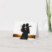 Elegantes romantisches kalligrafisches Foto Hochze Dankeskarte (Rückseite)