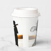 Elegantes romantisches kalligrafisches Foto Hochze Pappbecher (Rechts)