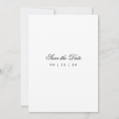 Elegantes Romantisches klassisches Skript für Hoch Einladung (Rückseite)