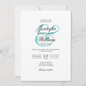 Elegantes Romantisches klassisches Skript für Hoch Einladung (Vorderseite)