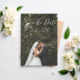 Elegantes romantisches minimalistisches Hochzeitsf Save The Date