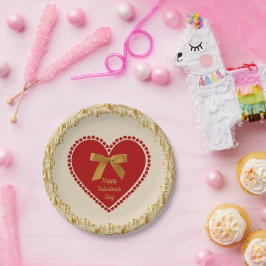 Elegantes romantisches pappteller (Party)