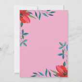 Elegantes Romantisches Rosa Brautparty Einladung (Rückseite)