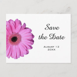 Elegantes Romantisches Rosa Gerbera Daisy Ankündigungspostkarte
