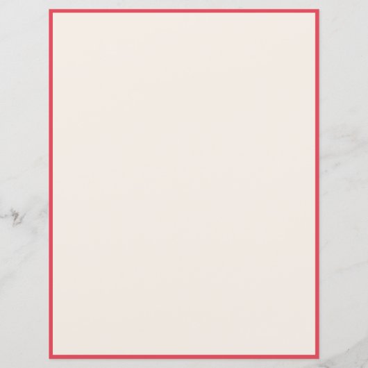 Elegantes Romantisches Rote Rose Writing Paper (Rückseite)