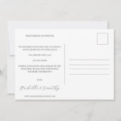 Elegantes romantisches Script-Foto Hochzeit Save The Date (Rückseite)