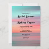 Elegantes Romantisches Sunset Sky Beach Brautparty Einladung (Vorderseite)