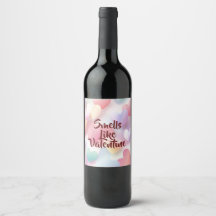 Elegantes romantisches Valentinstag-Weinetikett fü