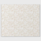 Elegantes romantisches Vintages Blumenmuster Beige Geschenkpapier (Flach)
