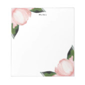 Elegantes Romantisches Wasserfarben Blume Notepad Notizblock (Vorderseite)