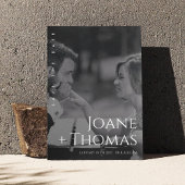 Elegantes römisches Schriftart Foto Hochzeit Save  Save The Date