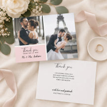 Elegantes Rosa 2 Foto Collage Wedding
