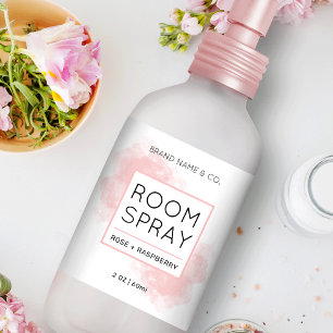 Elegantes, rosa 2 OZ Spray Flasche Etikett