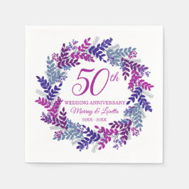 Elegantes rosa 50-jähriges Party Napkins Serviette