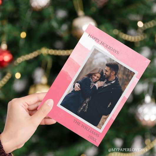 Elegantes Rosa Abstraktes Foto Happy Holidays