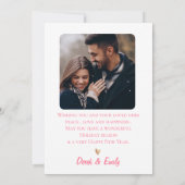 Elegantes Rosa Abstraktes Foto Happy Holidays (Rückseite)