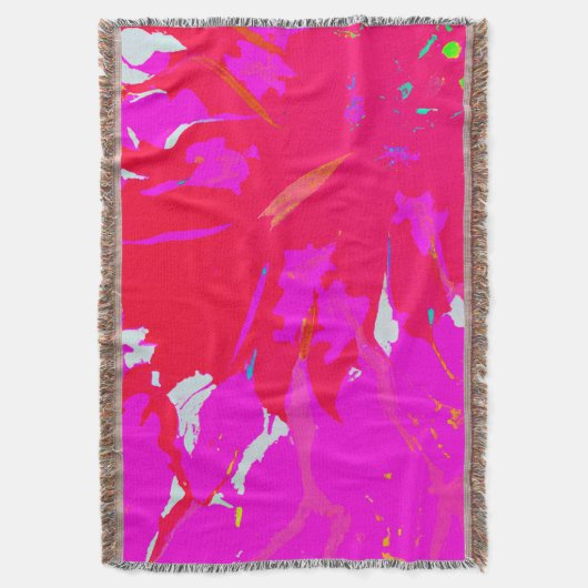 Elegantes rosa Abstraktes Muster Decke (Vorderseite Vertikal)