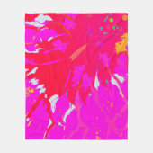 Elegantes rosa Abstraktes Muster Fleecedecke (Vorderseite)