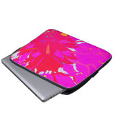 Elegantes rosa Abstraktes Muster Laptopschutzhülle (Vorne Knopf)