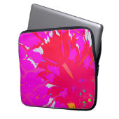 Elegantes rosa Abstraktes Muster Laptopschutzhülle (Vorderseite Links)