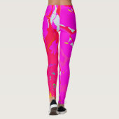 Elegantes rosa Abstraktes Muster Leggings (Rückseite)