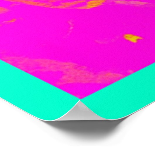 Elegantes rosa Abstraktes Muster Poster (Ecke)