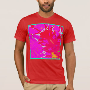 Elegantes rosa Abstraktes Muster T-Shirt