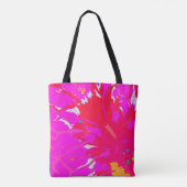 Elegantes rosa Abstraktes Muster Tasche (Rückseite)