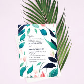 Elegantes, rosa Aquamarines blaues Aquarellfarben Einladung