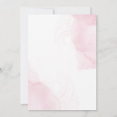 Elegantes, rosa Aquarell Blume Brautparty Einladung (Rückseite)
