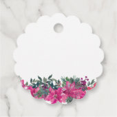 Elegantes, rosa Aquarell Blumenbräunchen Geschenkanhänger (Rückseite)
