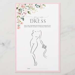 Elegantes Rosa Aquarell Brautparty Spiel