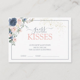 Elegantes Rosa Aquarell Brautparty Spiel Begleitkarte