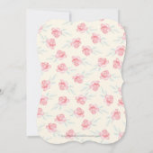 Elegantes Rosa Aquarell und Goldtaufe Inv Einladung (Rückseite)