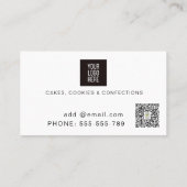 Elegantes rosa Aquarellbad Visitenkarte (Rückseite)