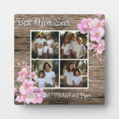 Elegantes, rosa Aquarellblumen personalisieren 4 F Fotoplatte (Vorderseite)