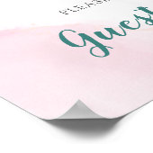 Elegantes Rosa Aquarellbuch Poster (Ecke)