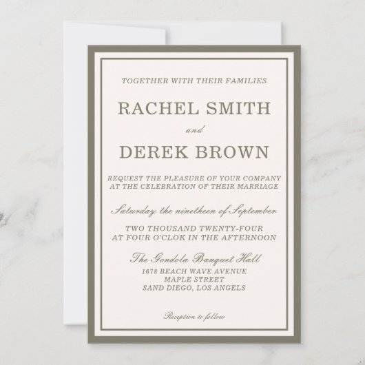 Elegantes rosa Aquarelleinfarbenmonogramm Einladung (Rückseite)