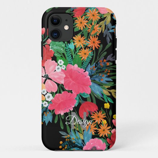Elegantes rosa Aquarellfarben Blumenmodedesign Case-Mate iPhone Hülle (Rückseite)