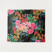 Elegantes rosa Aquarellfarben Blumenmodedesign Wandteppich (Vorderseite (Horizontal))