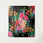 Elegantes rosa Aquarellfarben Blumenmodedesign Wandteppich (Vorderseite)