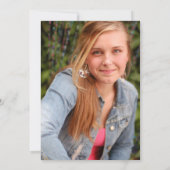 Elegantes rosa Aquarellfarbenmonogramm Sweet 16 Einladung (Rückseite)