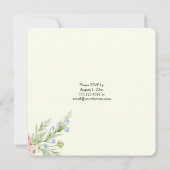 Elegantes rosa Aquarellpapier Rose Hochzeiten Einladung (Rückseite)