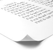 Elegantes rosa Aquarelltafel Poster (Ecke)