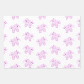 Elegantes rosa Ballett Geburtstag Pointe Schuhe Geschenkpapier Set (Vorderseite)